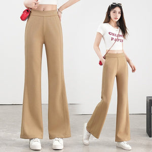 Black Lulu, the same micro - pull pants 2025 women's spring new high - waisted slim - fitting casual pants for children - Negative Apparel