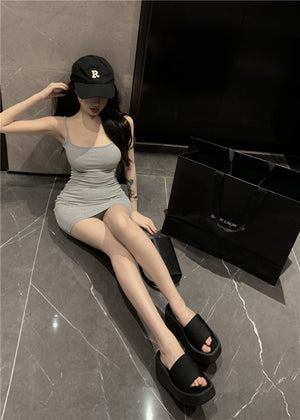 Blue sxy suspender dress women's summer 2025 sleeveless cami dress - Negative Apparel