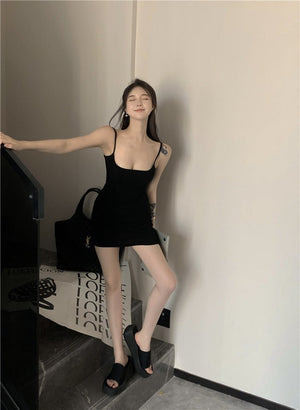 Blue sxy suspender dress women's summer 2025 sleeveless cami dress - Negative Apparel