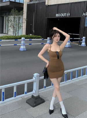 Blue sxy suspender dress women's summer 2025 sleeveless cami dress - Negative Apparel