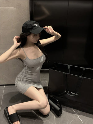 Blue sxy suspender dress women's summer 2025 sleeveless cami dress - Negative Apparel