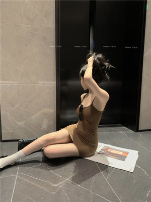 Blue sxy suspender dress women's summer 2025 sleeveless cami dress - Negative Apparel