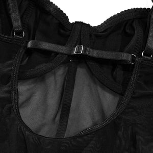 Body shaping slimming gathered comfortable sxy belt metal halter neck bodysuit lingerie - Negative Apparel