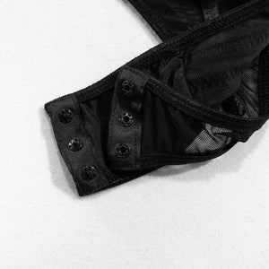 Body shaping slimming gathered comfortable sxy belt metal halter neck bodysuit lingerie - Negative Apparel