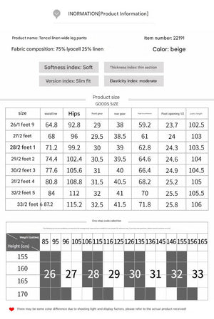 Breathable linen wide - leg pants women's summer casual small narrow straight - leg pants 2024 new drape Tencel pants - Negative Apparel