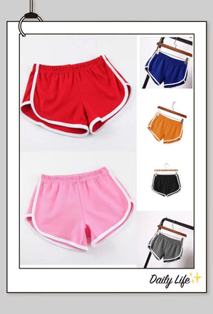 Breathable Sports Shorts, Solid Color Hot Pants Shorts - Negative Apparel