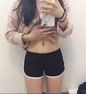 Breathable Sports Shorts, Solid Color Hot Pants Shorts - Negative Apparel