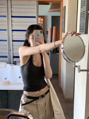 Camisole vest for women summer new pure desire style outer wear sleeveless slim sexy inner wear top bottoming shirt for women - Negative Apparel