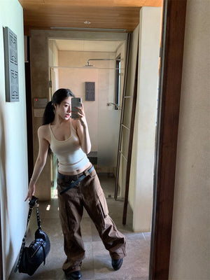 Camisole vest for women summer new pure desire style outer wear sleeveless slim sexy inner wear top bottoming shirt for women - Negative Apparel