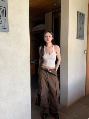 Camisole vest for women summer new pure desire style outer wear sleeveless slim sexy inner wear top bottoming shirt for women - Negative Apparel