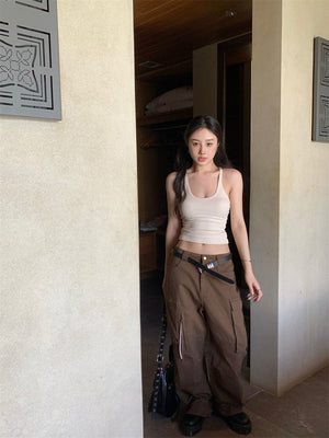 Camisole vest for women summer new pure desire style outer wear sleeveless slim sexy inner wear top bottoming shirt for women - Negative Apparel