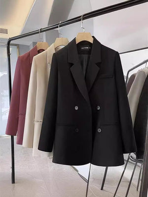 Casual Double Breasted Buttoned Blazer for Women - Negative Apparel