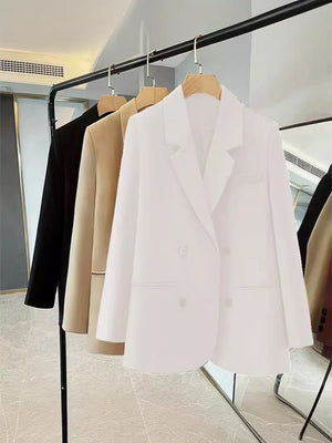 Casual Double Breasted Buttoned Blazer for Women - Negative Apparel