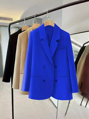 Casual Double Breasted Buttoned Blazer for Women - Negative Apparel