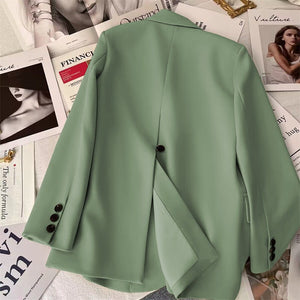 Casual Style Designer Buttoned Blazer For Women - Negative Apparel