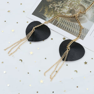 Chain Linked Nipple Cover With Choker - Negative Apparel