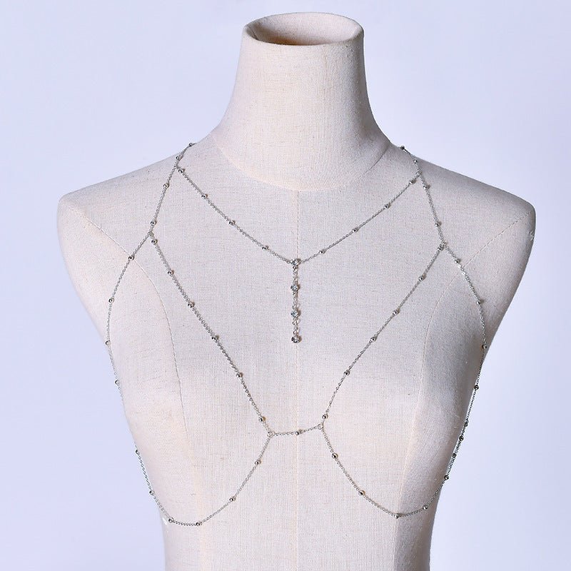 Chest chain jewelry pure desire style all - match sxy diamond pendant body chain necklace - Negative Apparel