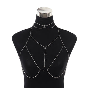 Chest chain jewelry pure desire style all - match sxy diamond pendant body chain necklace - Negative Apparel