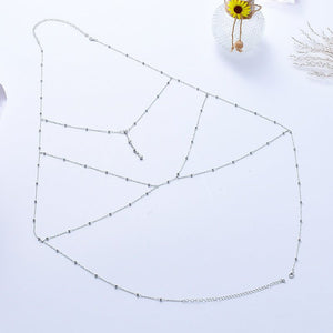 Chest chain jewelry pure desire style all - match sxy diamond pendant body chain necklace - Negative Apparel