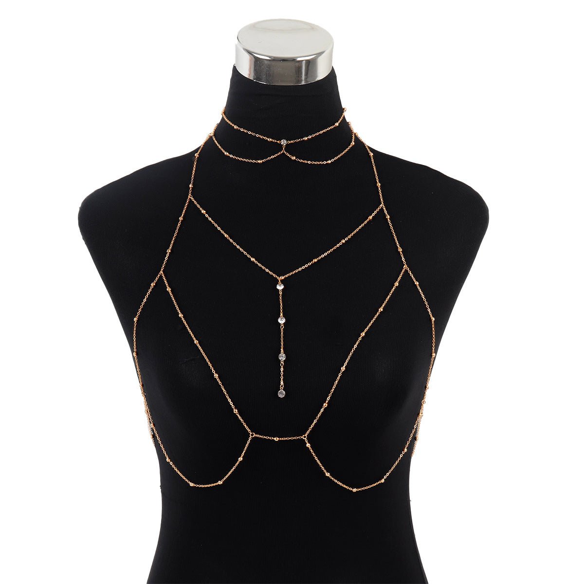 Chest chain jewelry pure desire style all - match sxy diamond pendant body chain necklace - Negative Apparel