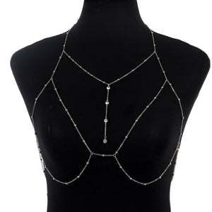 Chest chain jewelry pure desire style all - match sxy diamond pendant body chain necklace - Negative Apparel