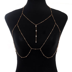 Chest chain jewelry pure desire style all - match sxy diamond pendant body chain necklace - Negative Apparel