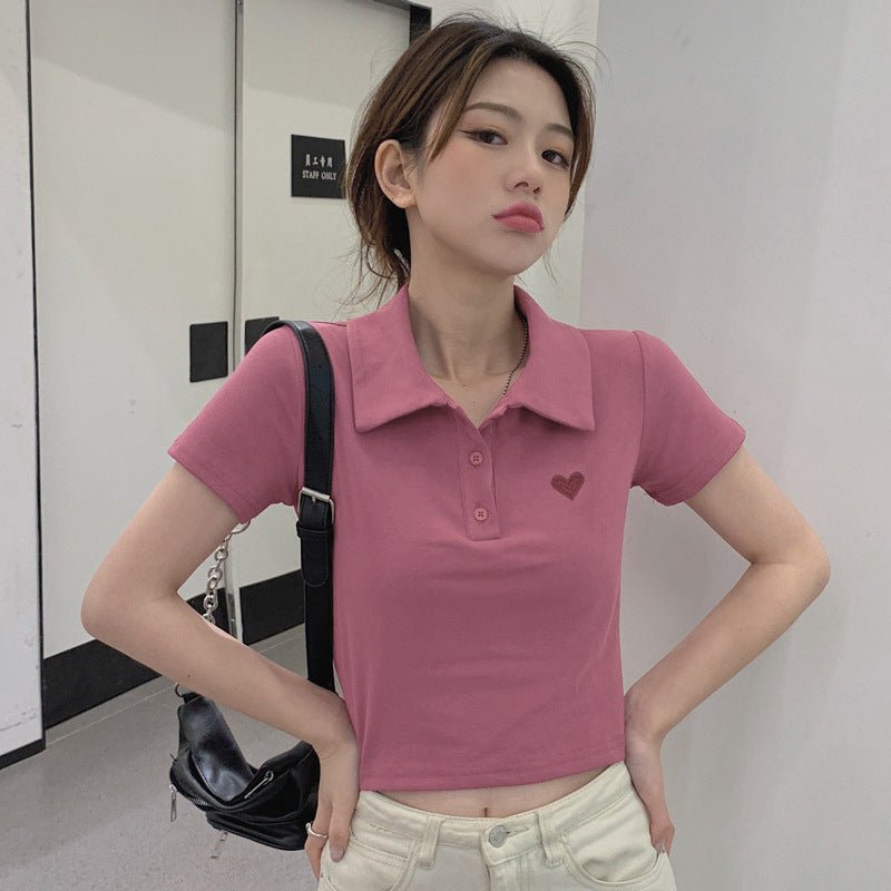 Cotton top new design sense niche t-shirt women's short top - Negative Apparel