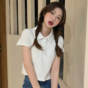 Cotton top new design sense niche t-shirt women's short top - Negative Apparel
