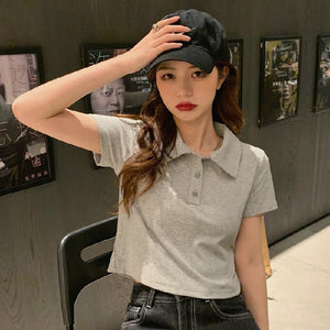 Cotton top new design sense niche t-shirt women's short top - Negative Apparel