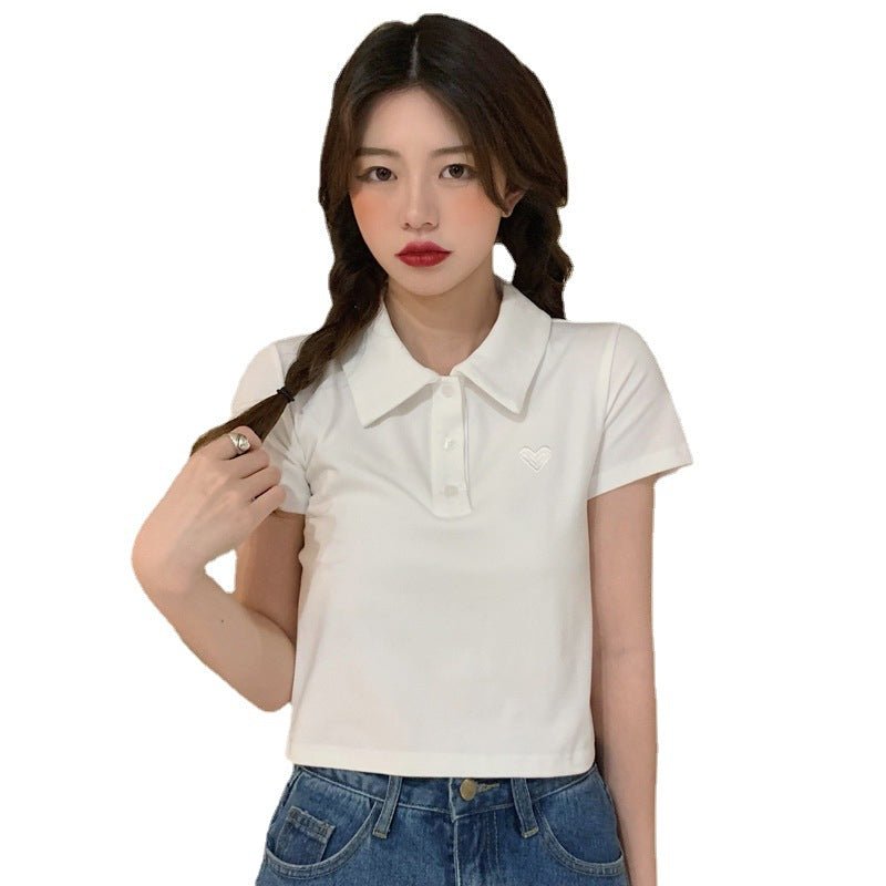 Cotton top new design sense niche t-shirt women's short top - Negative Apparel