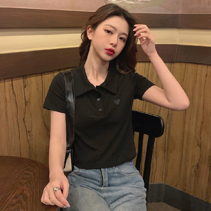 Cotton top new design sense niche t-shirt women's short top - Negative Apparel