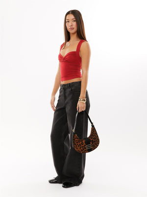 Cross pleated low neck backless sexy hot girl fashion vest women's 2025 new - Negative Apparel