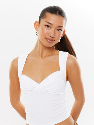 Cross pleated low neck backless sexy hot girl fashion vest women's 2025 new - Negative Apparel