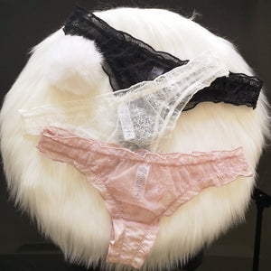 Cute Rabbit Fur Ball Underwear T - Pants T - Back thong Lace Comfortable panty - Negative Apparel