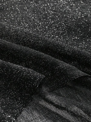 DAZY 1pc Drop Shoulder Crop Mesh Top - Negative Apparel