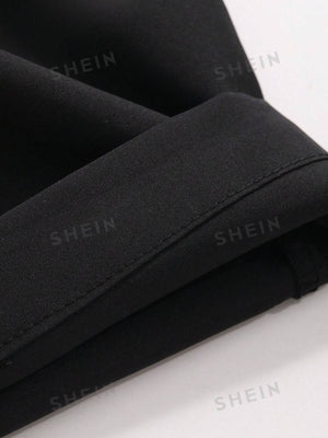 DAZY Solid Color Straight Suit Pants - Negative Apparel