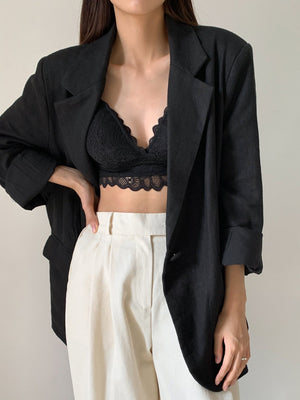 DAZY Solid Floral Lace Cami Top - Negative Apparel