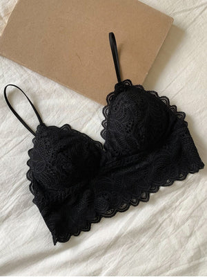 DAZY Solid Floral Lace Cami Top - Negative Apparel