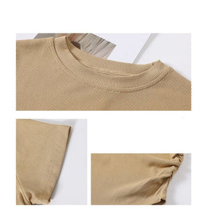 Dopamine wears a round neck short - sleeved T-shirt for women's short slim - fitting summer inner top and outer Spice Girl bottoming shirt tide - Negative Apparel