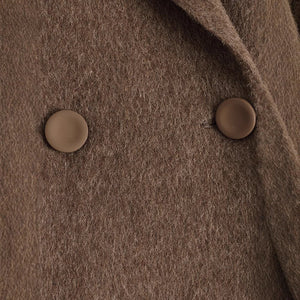 Double - sided wool coat women's medium and long 2025 autumn and winter new cocoon high - end woolen coat - Negative Apparel