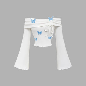 Elegant German Velvet Drawstring Horn - Sleeve Crop Top β Spring 2025 - Negative Apparel
