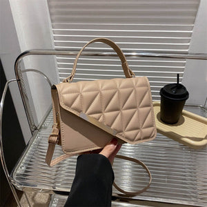Elegant Portable Mini Stylish Flap Top Handle Bag With Adjustable Shoulder Strap For Female,For Lady Best Personalized Gifts For Women, Mom & Girlfriends - Negative Apparel