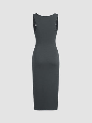 Elegant sxy knitted small pit design pleated waist slimming bodycon dress - Negative Apparel