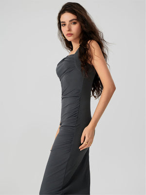 Elegant sxy knitted small pit design pleated waist slimming bodycon dress - Negative Apparel