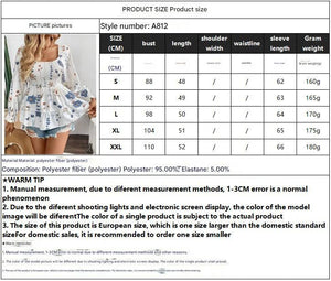 Elegant women's flower printing corset long - sleeved T-shirt top women - Negative Apparel