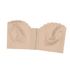 European and American cross - border front buckle seamless strapless tube top underwear removable chest pad sexy gathering bra women's summer - Negative Apparel