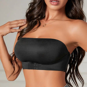 European and American sexy seamless front buckle tube top underwear, anti - light thin underwear, do not fall off the upper support, gather chest wrapping and beautiful back underwear women - Negative Apparel
