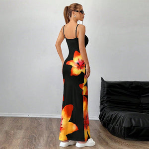 European and American style suspender dress tight hip wrap step dress - Negative Apparel