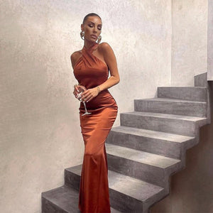European style women's dress slim backless high - end fishtail dress - Negative Apparel