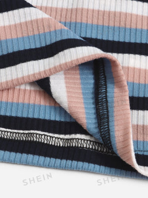 EZwear Solid Rib-knit Halter Top - Negative Apparel